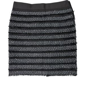 The Limited Skirt Womens Size 2 Dark Tweed Layer Pencil Side Zip